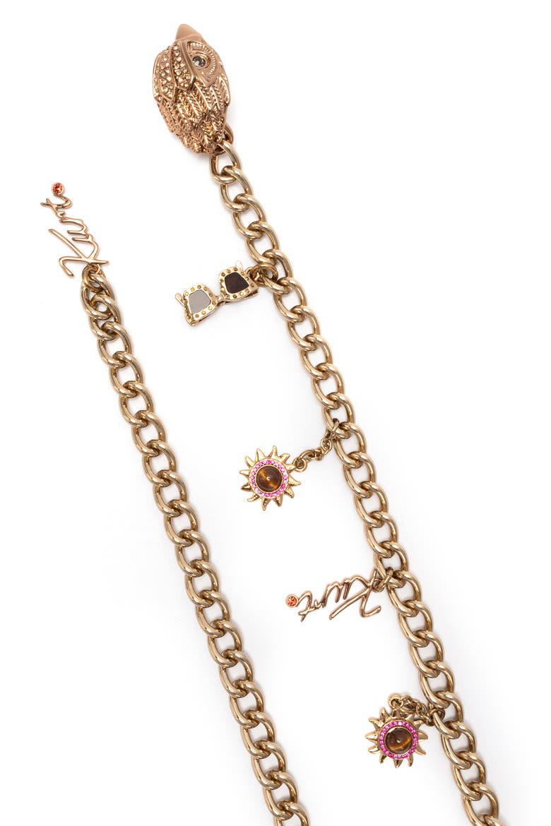 Sun Charm Chain Belt, Alternate, color, GOLD