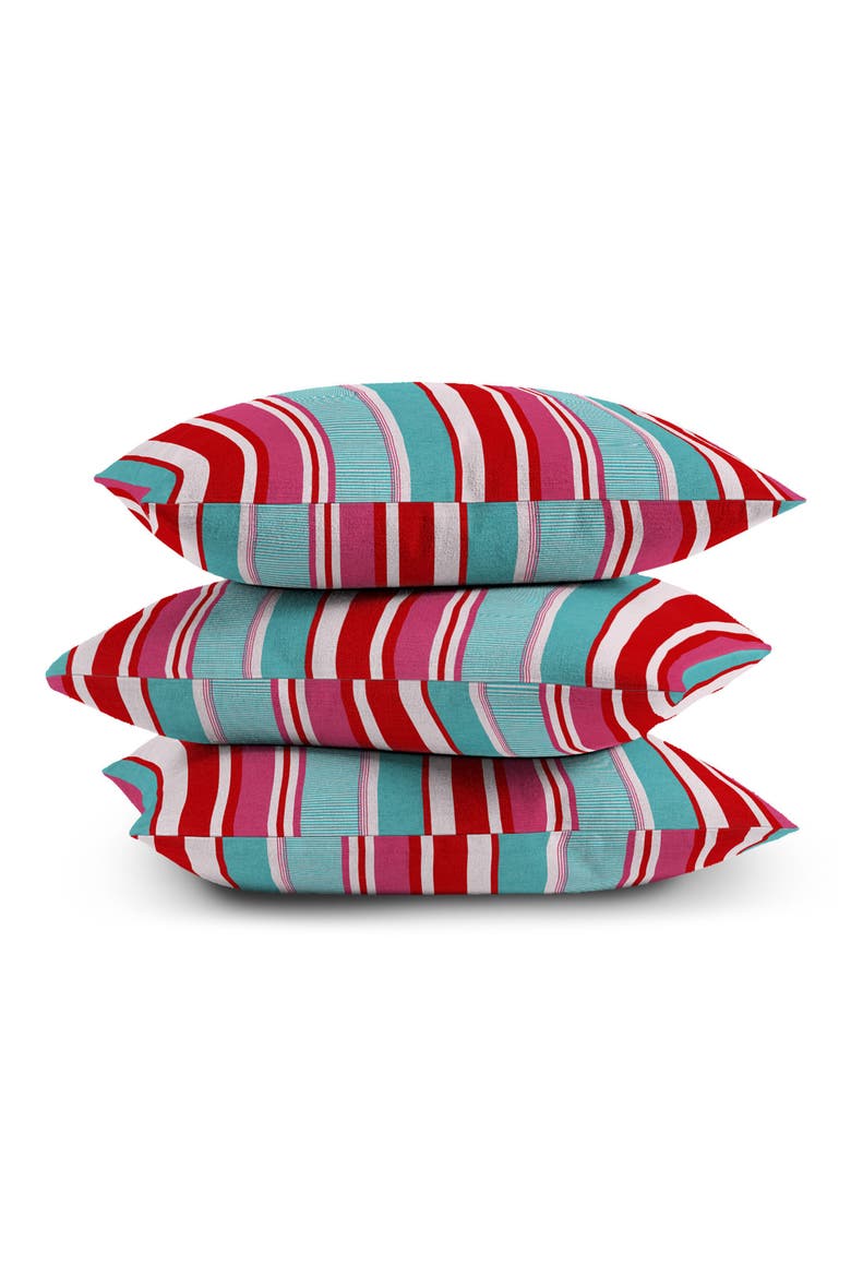 Stripe & Lobster Print Throw Pillow, Alternate, color, MULTI STRIPE