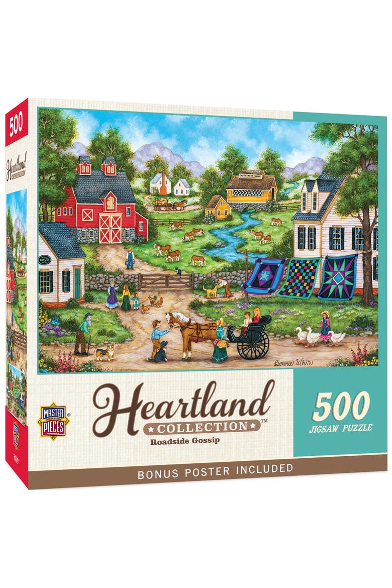 Roadside Gossip 500 Piece Jigsaw Puzzle, Main, color, Multicolor