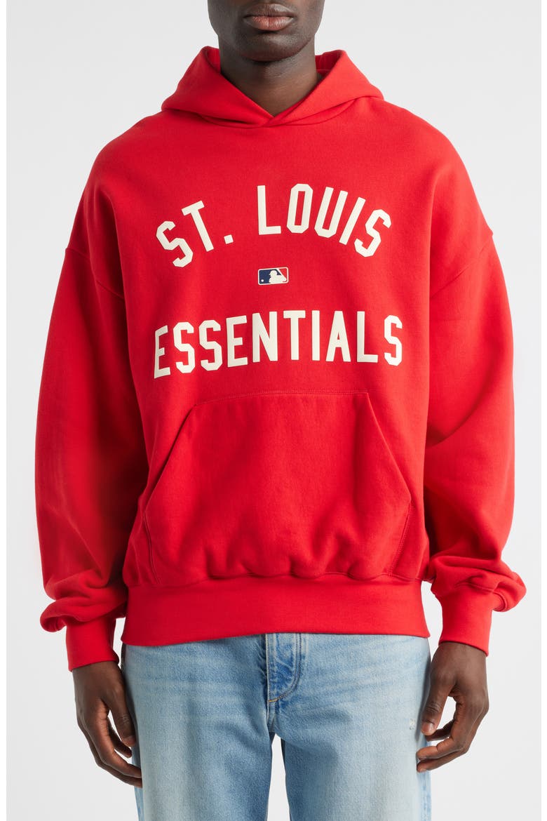 x MLB Cardinals Sport Fit Graphic Hoodie, Main, color, RED