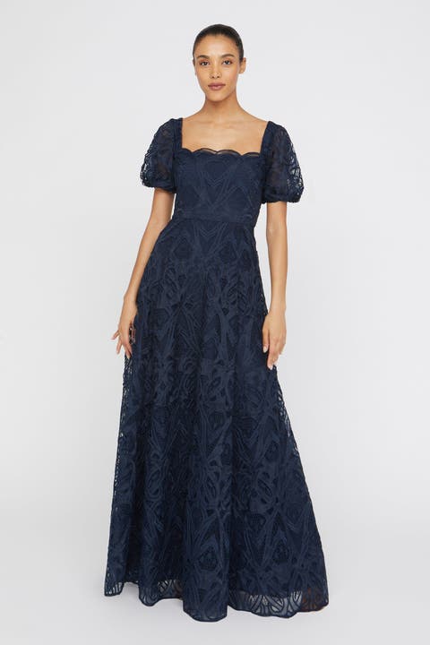 Dominique Puff Sleeves Gown