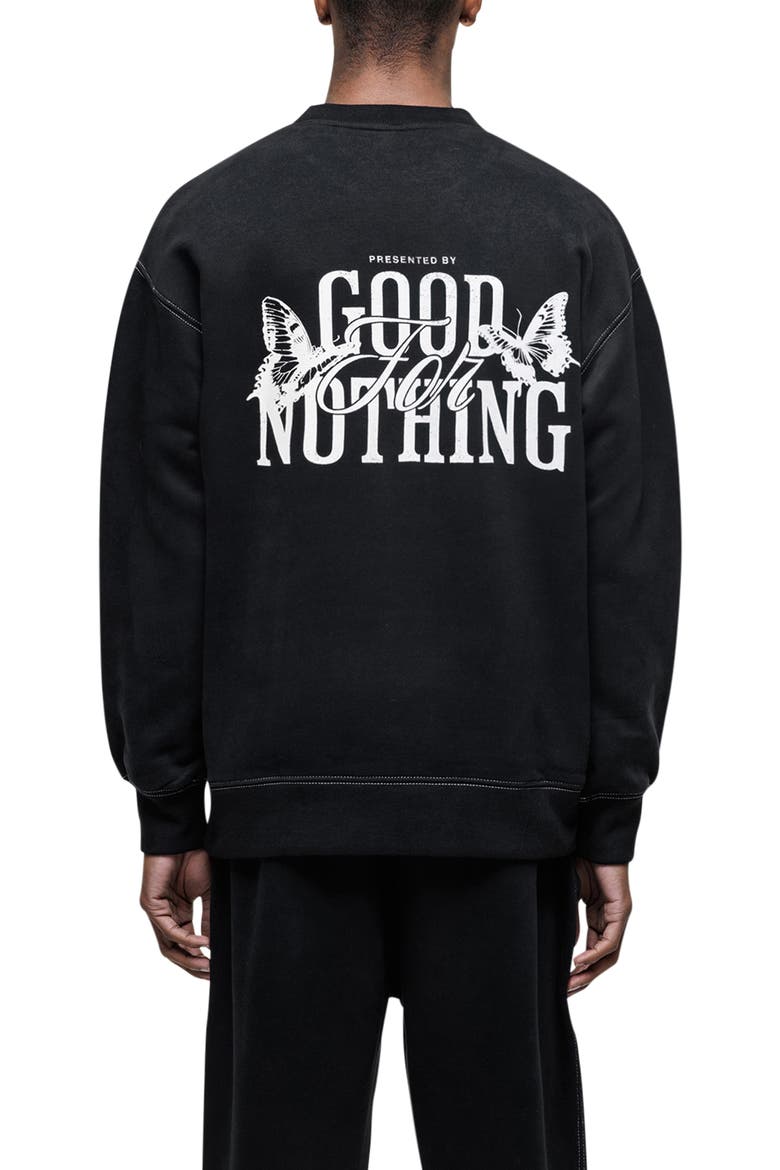 Dakota Relaxed Sweatshirt, Alternate, color, BLACK