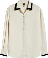Anne Klein Contrast Trim Shirt