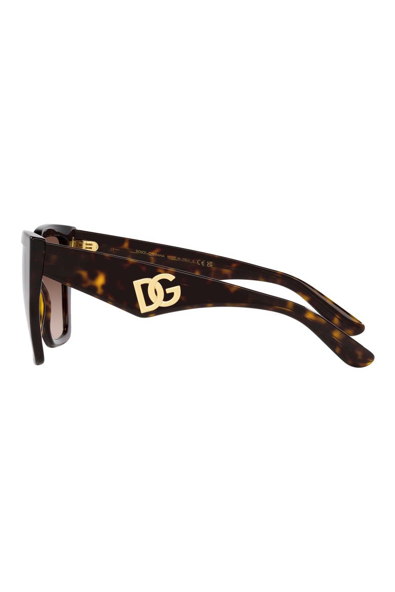 55mm Gradient Square Sunglasses, Alternate, color, HAVANA