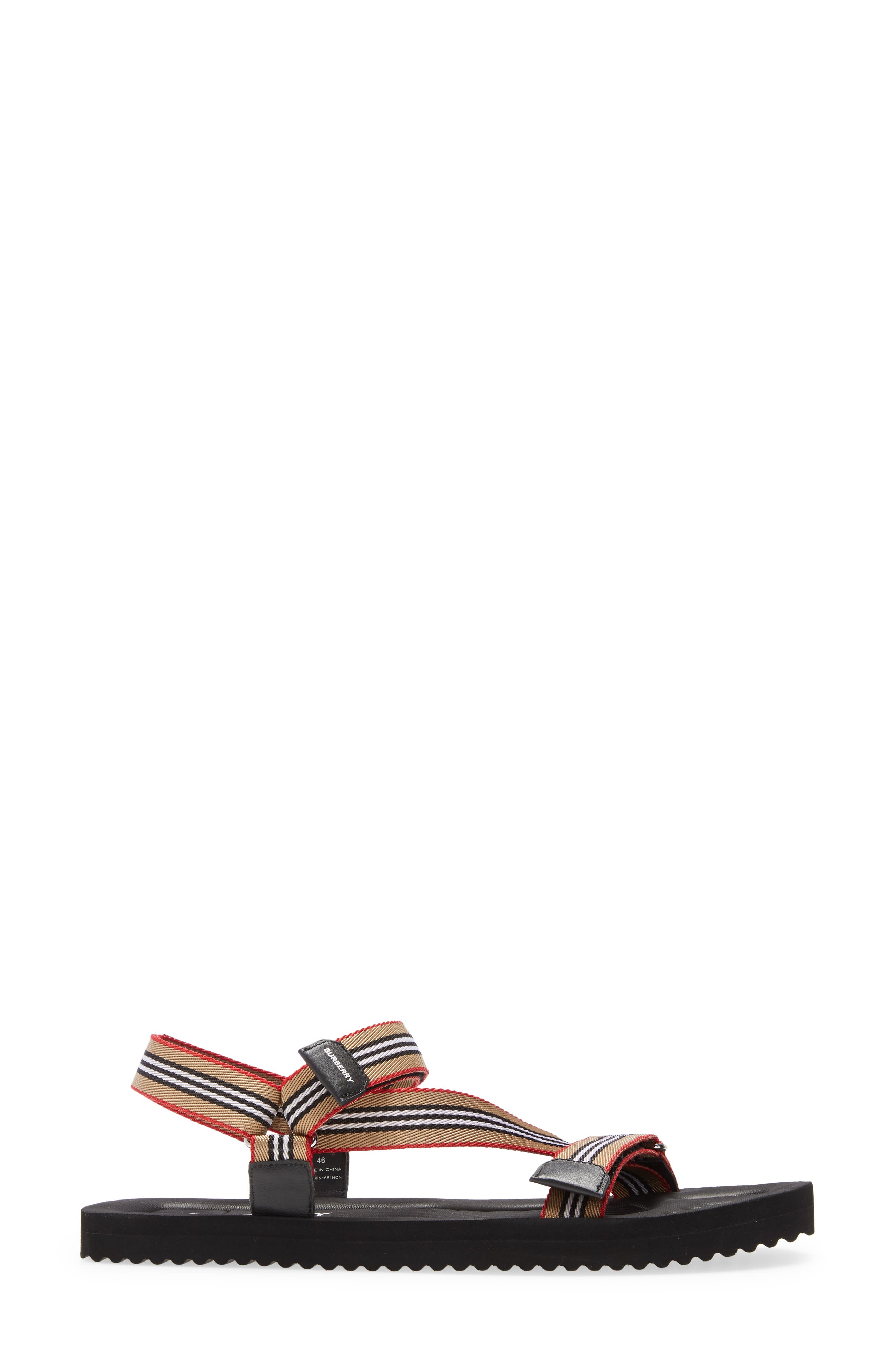 Burberry Patterson Sport Sandal, Alternate, color, 