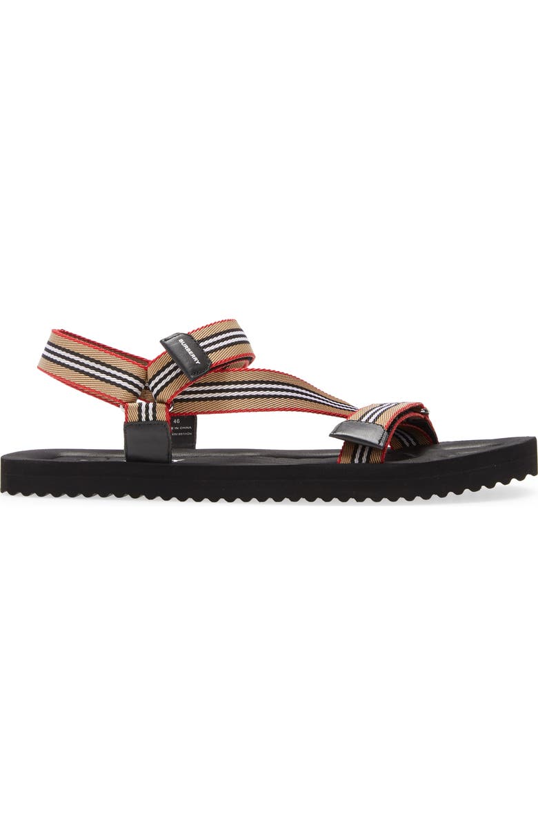 Burberry Patterson Sport Sandal, Alternate, color,