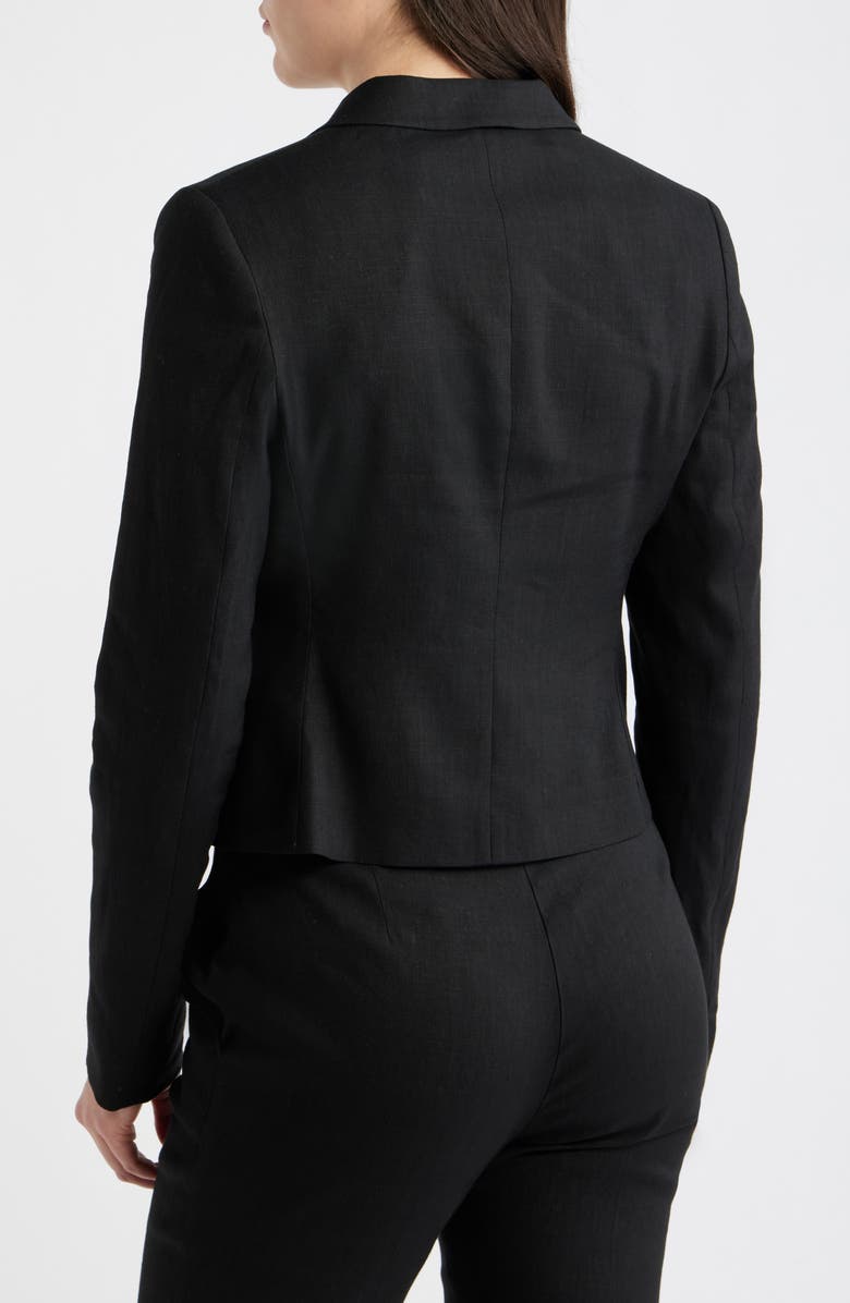BOSS Jori Linen Blend Jacket, Alternate, color, Black