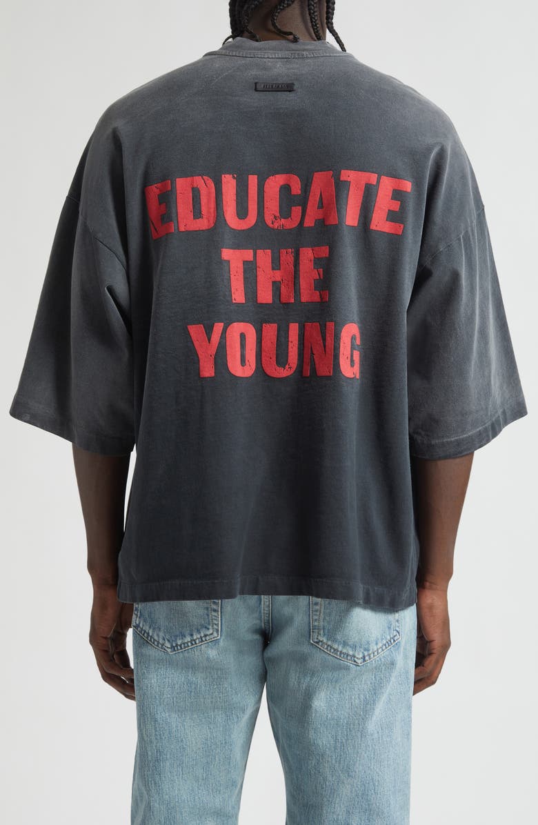 Fear of God Educate Relaxed Graphic T-Shirt, Alternate, color, Black Black