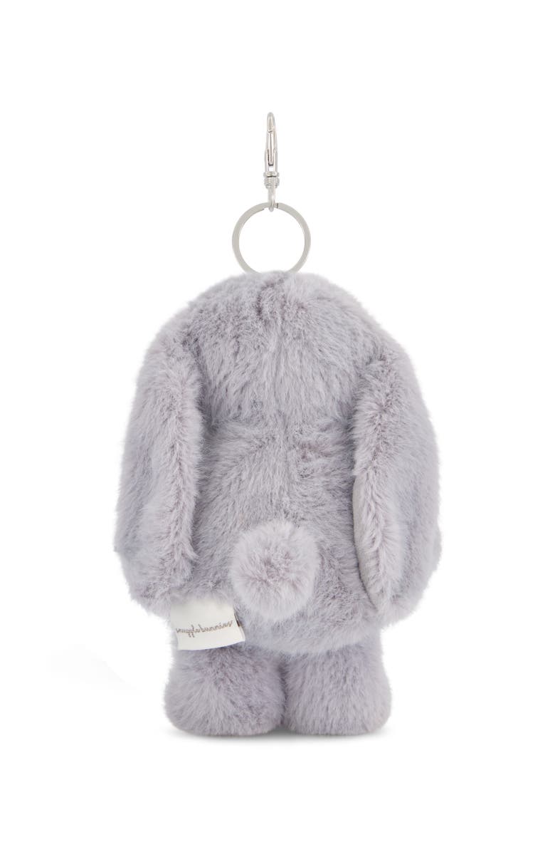 Snuggle Bunnies Penelope 6" Plush Bunny Keychain with Metal Swivel Clip, Alternate, color, Silver