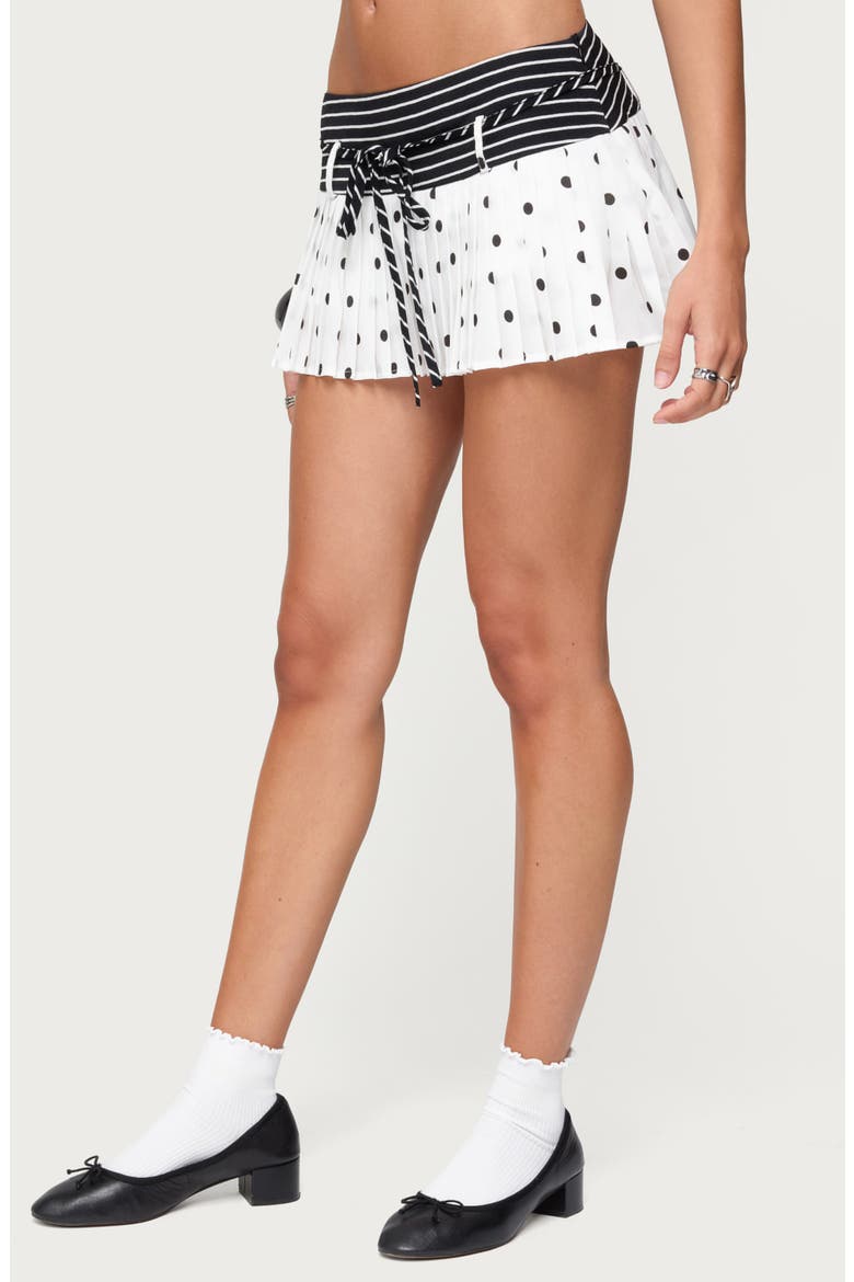 Marniee Mixed Print Micro Miniskirt, Alternate, color, BLACK-AND-WHITE