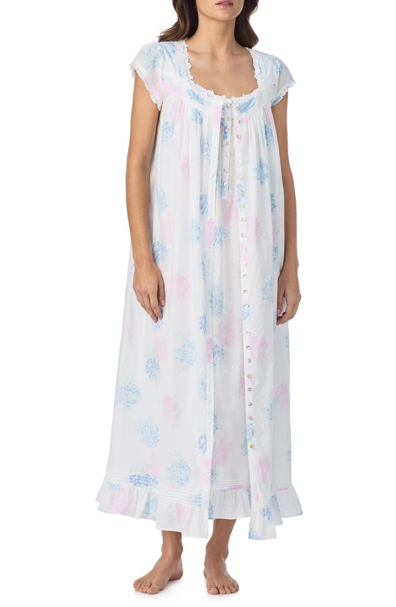Eileen West Ballet Sleeveless Cotton Nightgown, Alternate, color,