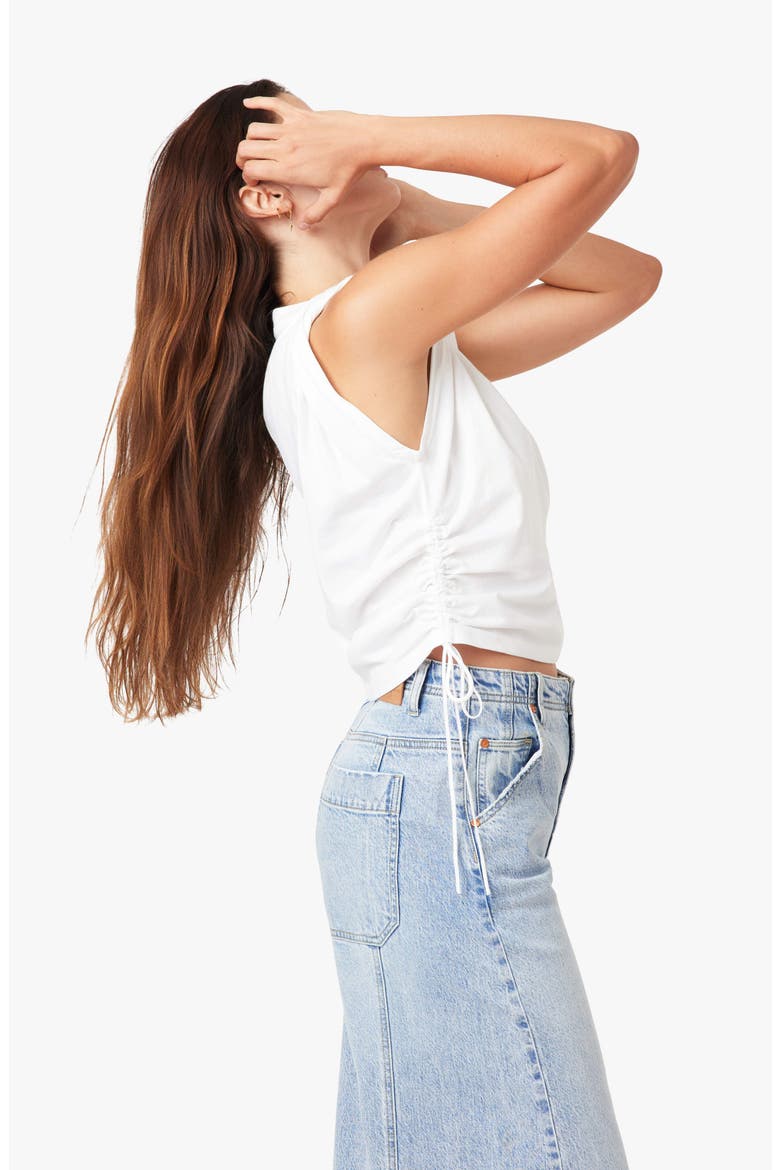 The Luna Cinched Cotton Top, Alternate, color, BRIGHT WHITE