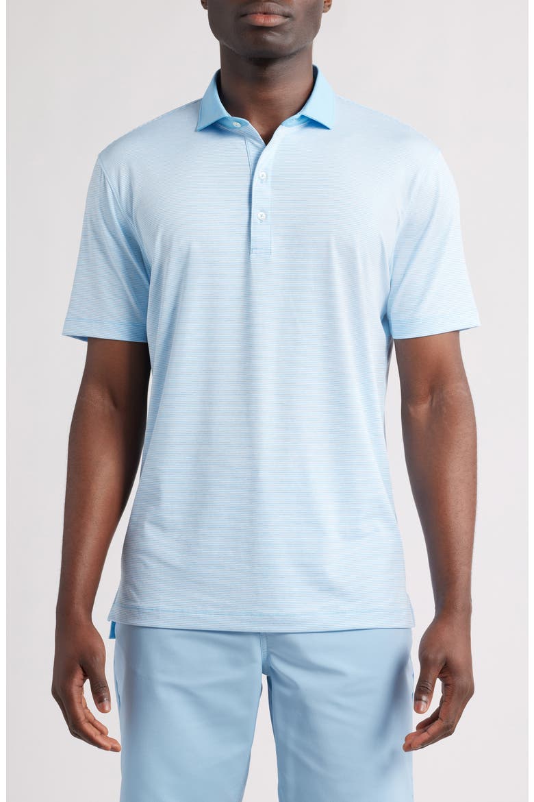 Reagan Stripe PREP-FORMANCE Golf Polo, Main, color, MAHALO