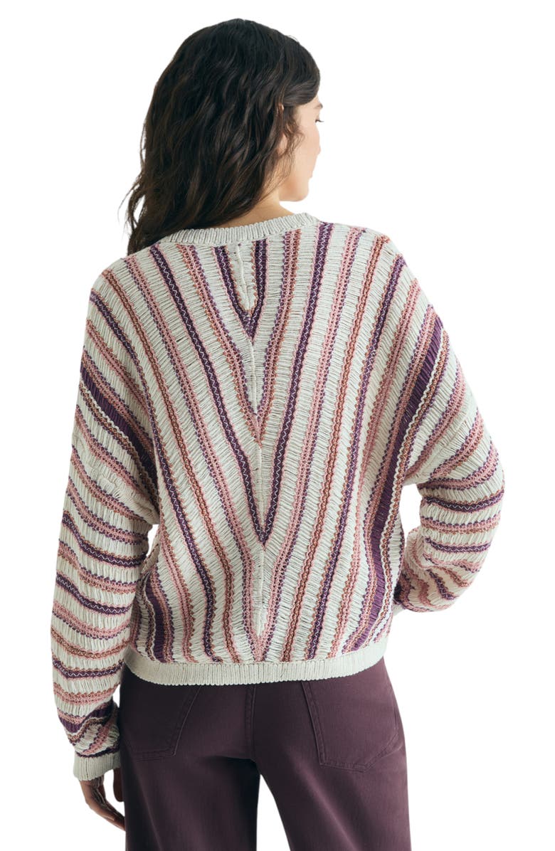 Scalpers Multicolored Striped Sweater, Alternate, color, Ecrumulticolor
