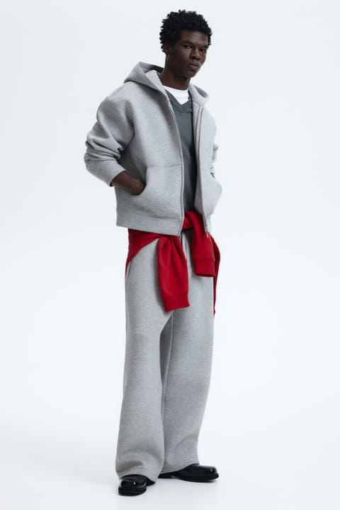 Loose Fit Scuba Knit Zip-through Hoodie