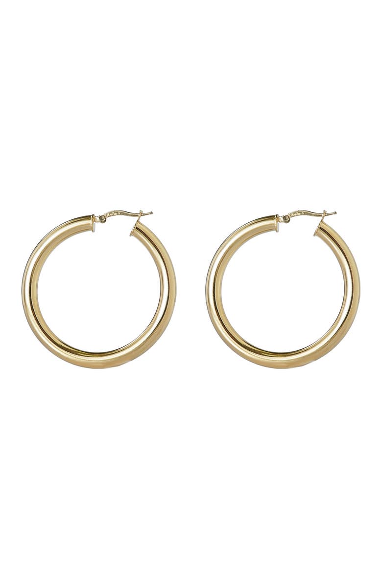 Tubular Hoop Earrings, Alternate, color, GOLD