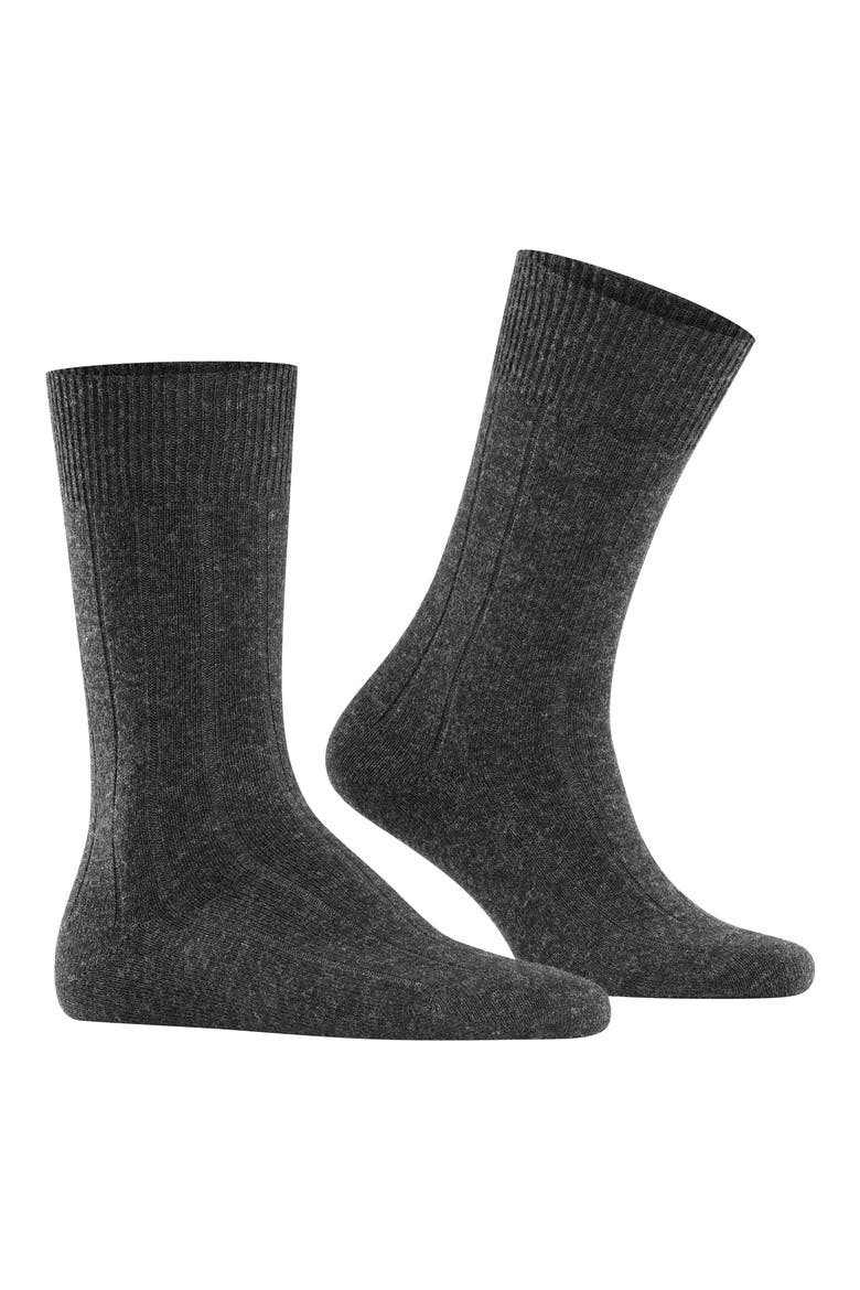 Lhasa Wool Blend Socks, Main, color, ANTHRACITE
