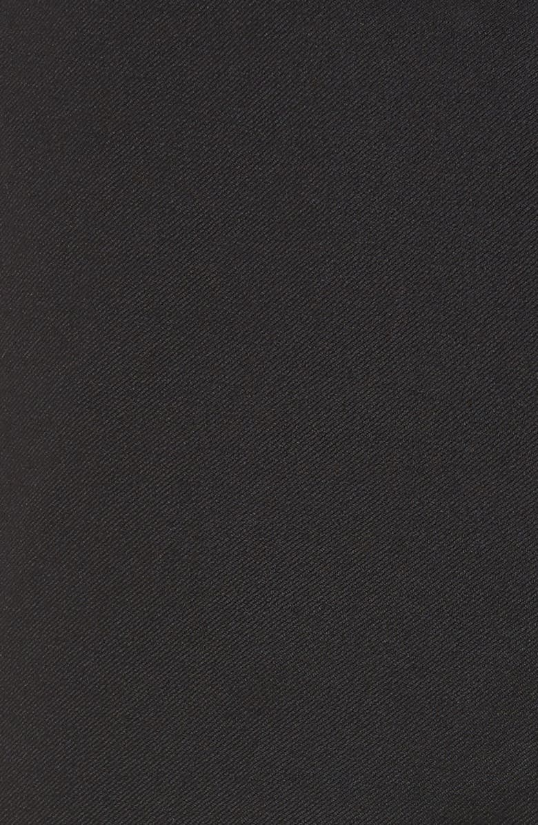 Berle Flat Front Modern Fit Gabardine Stretch Wool Trousers, Alternate, color, Black