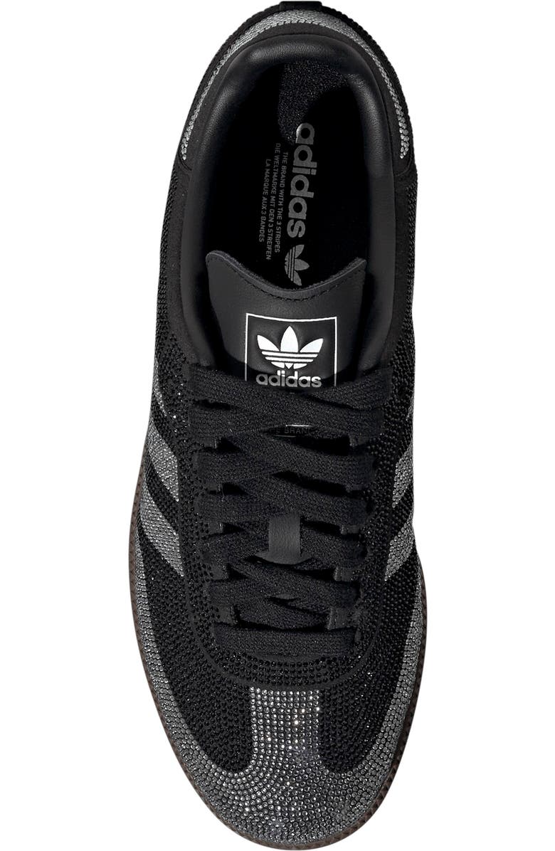 adidas Samba OG Crystal Embellished Sneaker, Alternate, color, Black/ Black/ White