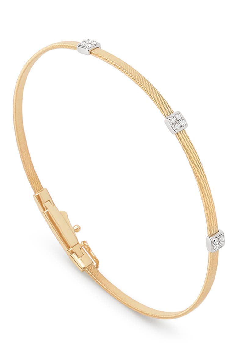 Masai Pavé Diamond Station Bracelet, Main, color, YELLOW GOLD