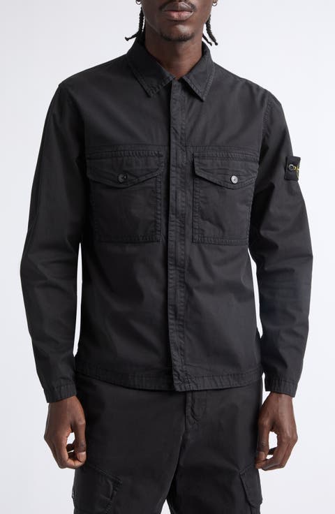 Stretch Organic Cotton Twill Overshirt