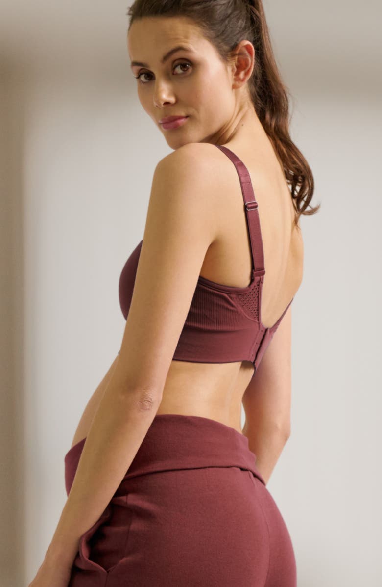 Cache Coeur Woma maternity and nursing sports bra, Alternate, color, Plum
