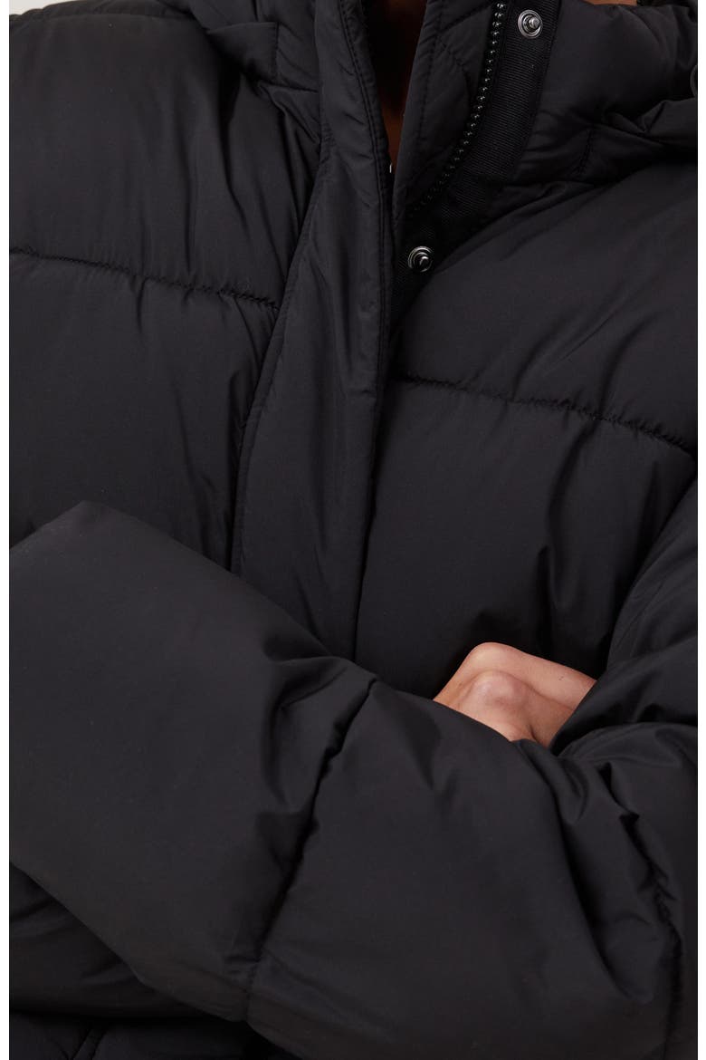 The Mother Puffer Jacket, Alternate, color, Black