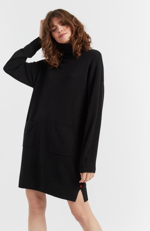 Chinti & Parker Cashmere Rollneck Dress In Black