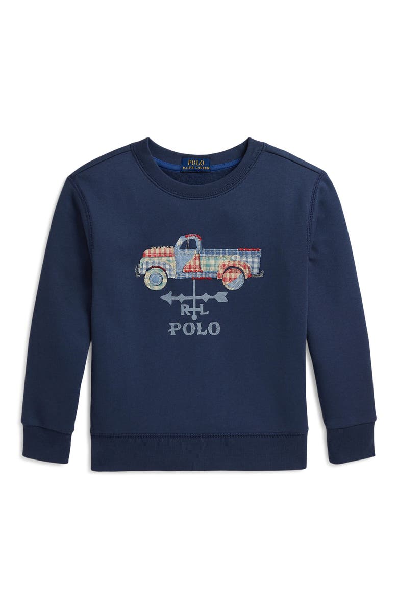 Kids' Graphic Sweatshirt, Main, color, RUSTIC NAVY