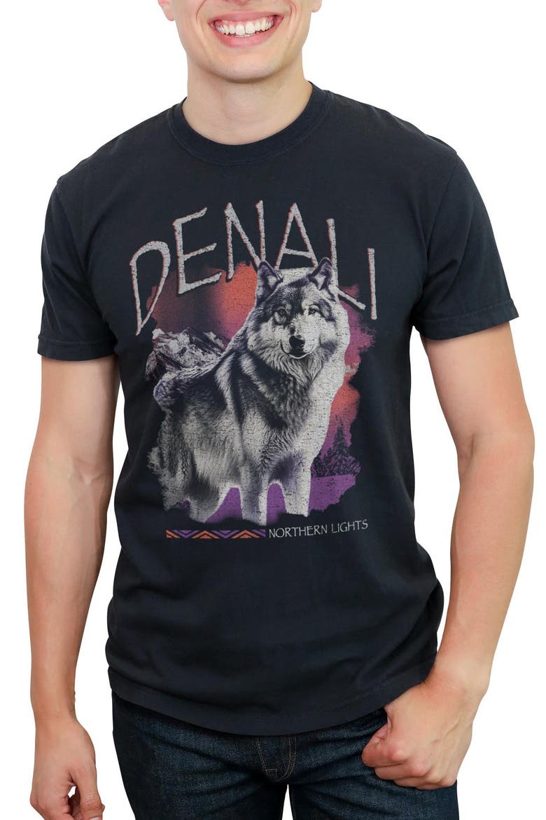 Men's Lost Gods Denali Wolf  Graphic T-Shirt, Main, color, Black