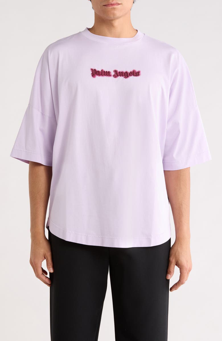 Palm Angels T-Shirt, Main, color, Lilac Burgundy