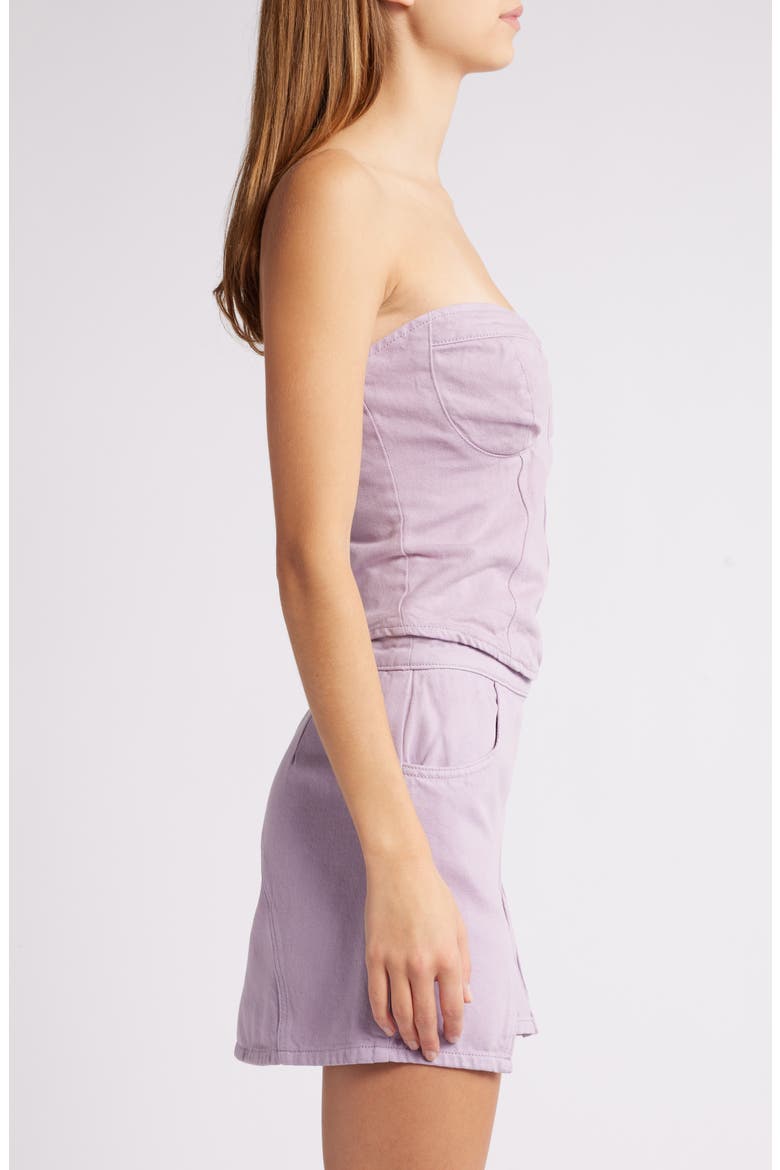 Denim Corset Top, Alternate, color, FOGGY LAVENDER