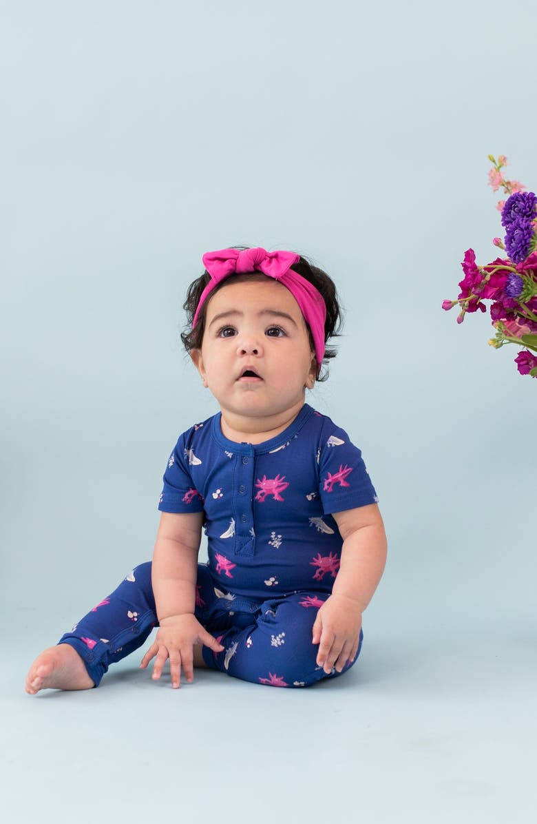 Kyte BABY Axolotl Short Sleeve Romper, Alternate, color,