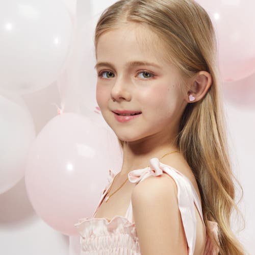Anna Zuckerman Petit Love Studs In Pink