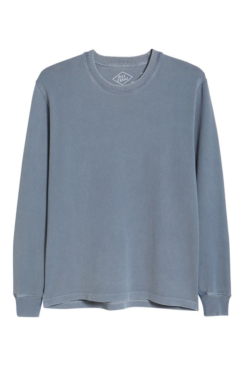 Caza Rib Organic Cotton Sweatshirt, Alternate, color, WAVE