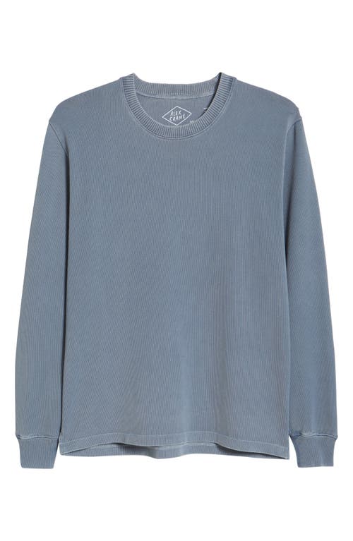 Alex Crane Caza Rib Organic Cotton Sweatshirt In Wave