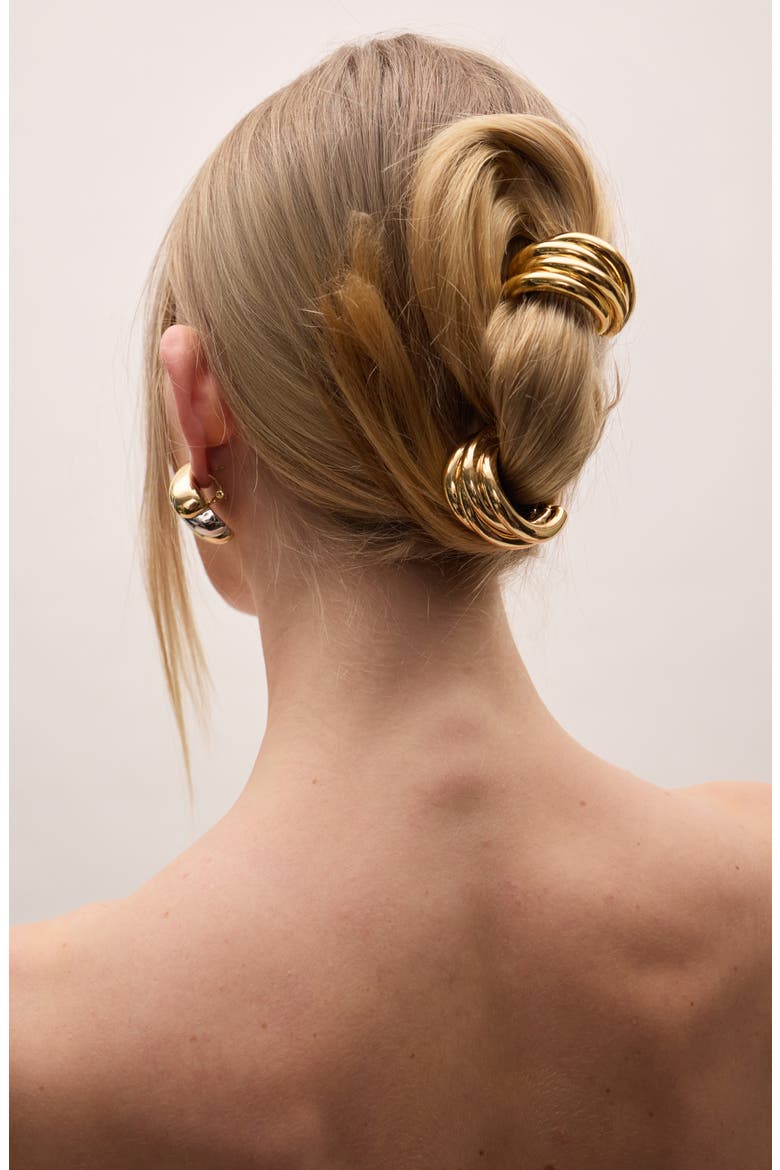 Arlo Ponytail Cuff, Alternate, color, GOLD