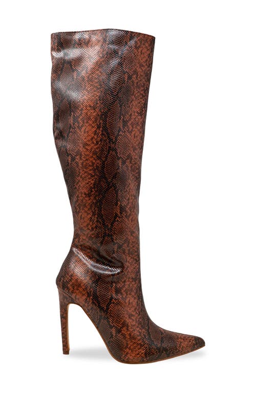 Chase & Chloe Chase And Chloe Knee High Boot In Brown