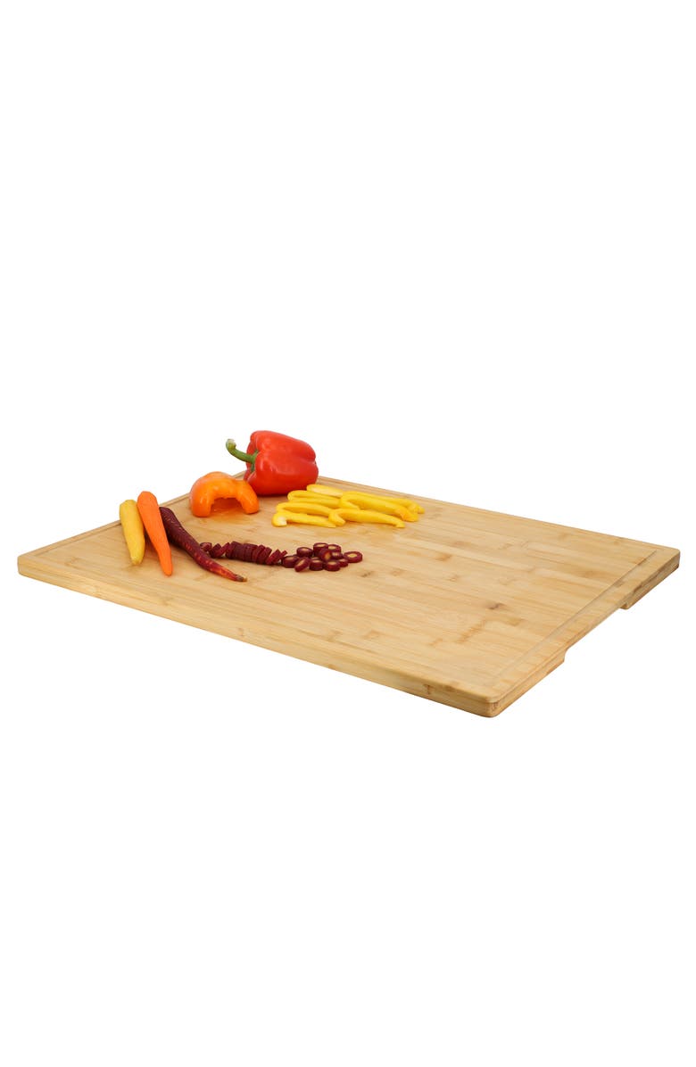 Megachef 20 x 14 Inch Rectangle Wood Cutting Board, Main, color, Bamboo