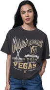 STARTER Women's Starter Heather Black Vegas Golden Knights Oversized Hall of Fame T-Shirt
