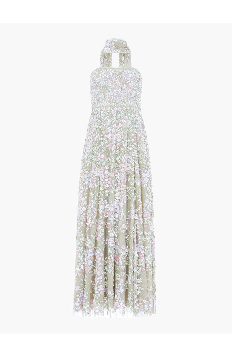 Needle & Thread Dream Garland Strapless Gown, Alternate, color, Aloe/Multi
