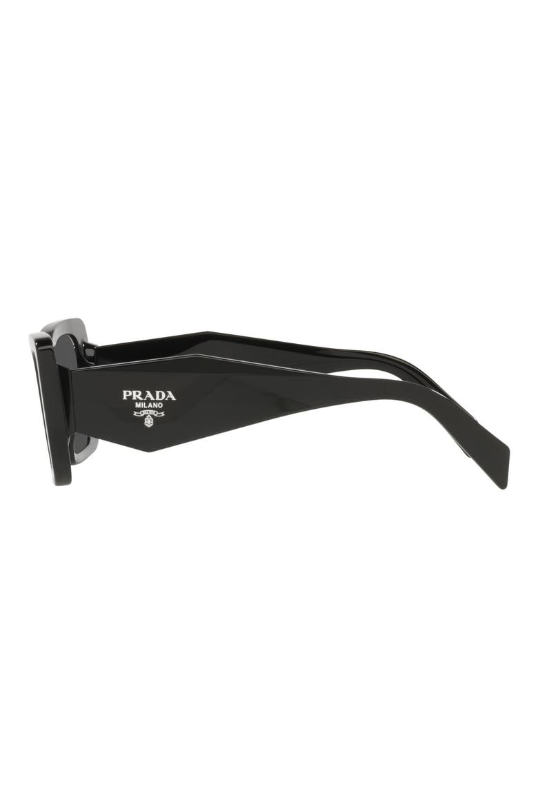 51mm Square Sunglasses, Alternate, color, BLACK/ DARK GREY