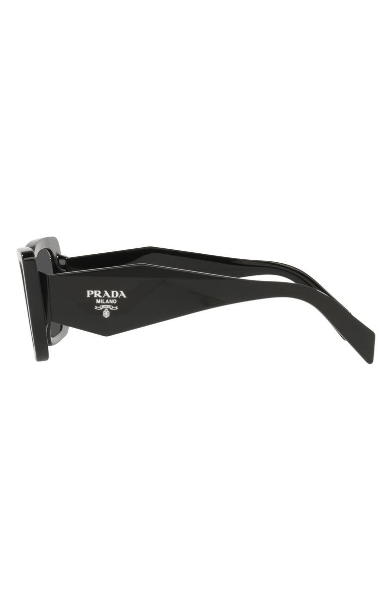 Prada 51mm Square Sunglasses, Alternate, color, Black/ Dark Grey