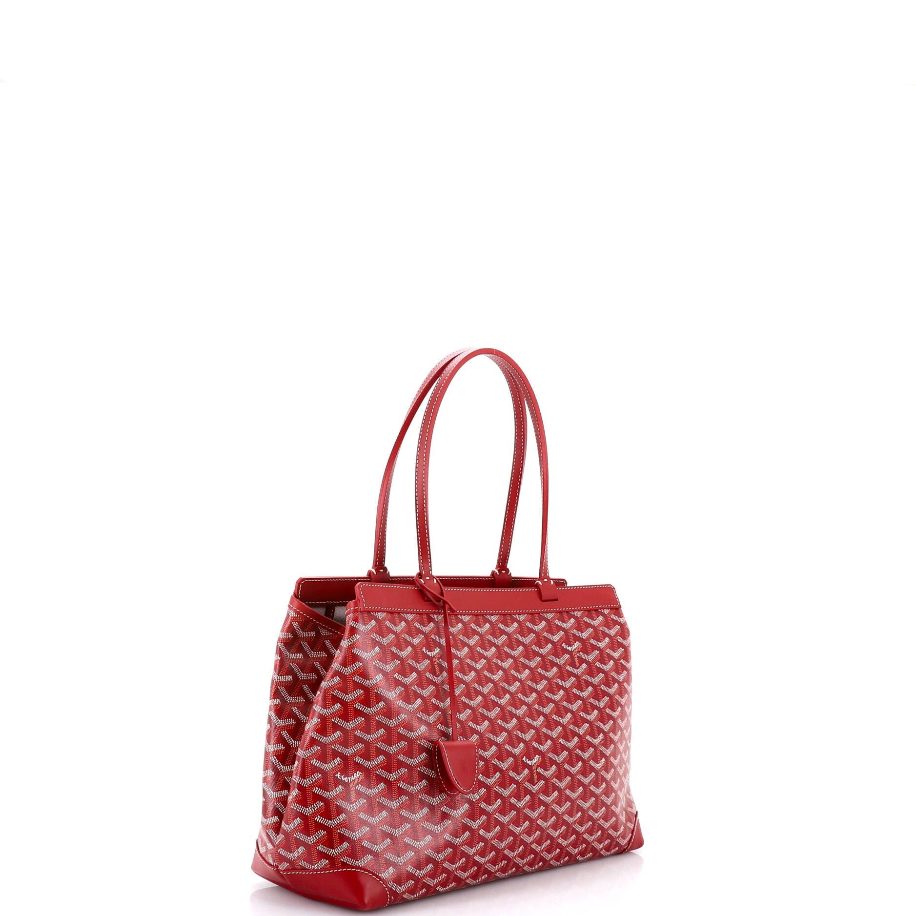 Pre-Owned Goyard Bellechasse Bag Coated Canvas PM, Alternate, color, Red