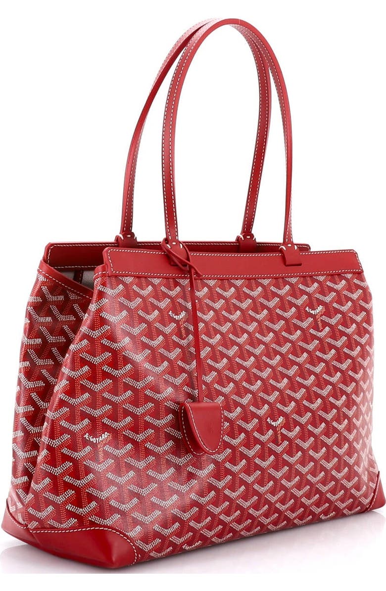 Pre-Owned Goyard Bellechasse Bag Coated Canvas PM, Alternate, color, Red