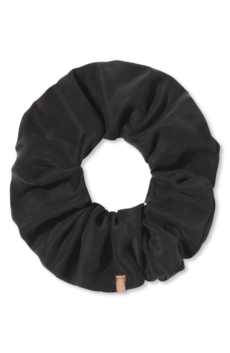 Lunya Washable Silk Classic Scrunchie, Main, color, Immersed Black
