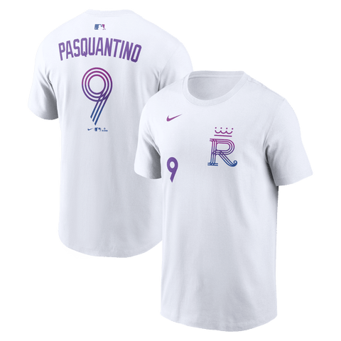 Men's Nike Vinnie Pasquantino White Kansas City Royals 2026 City Connect Name & Number T-Shirt