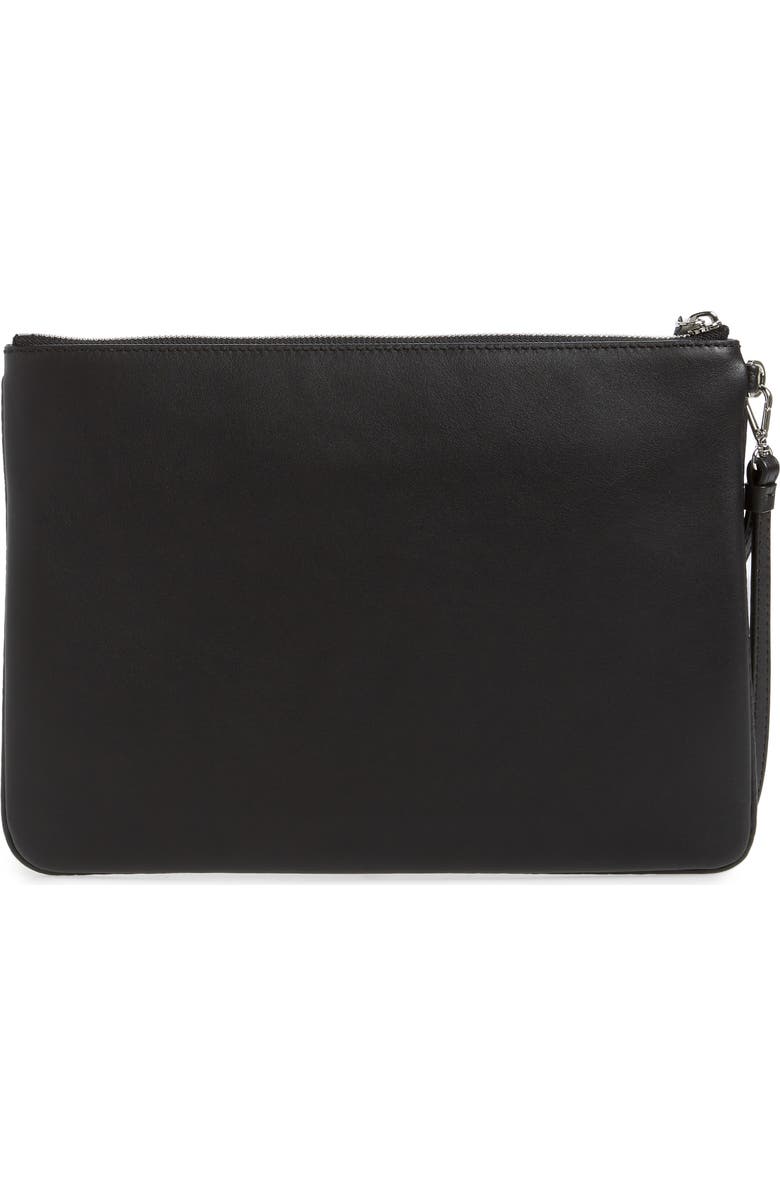 MCM Medium Contrast Logo Leather Pouch, Alternate, color,