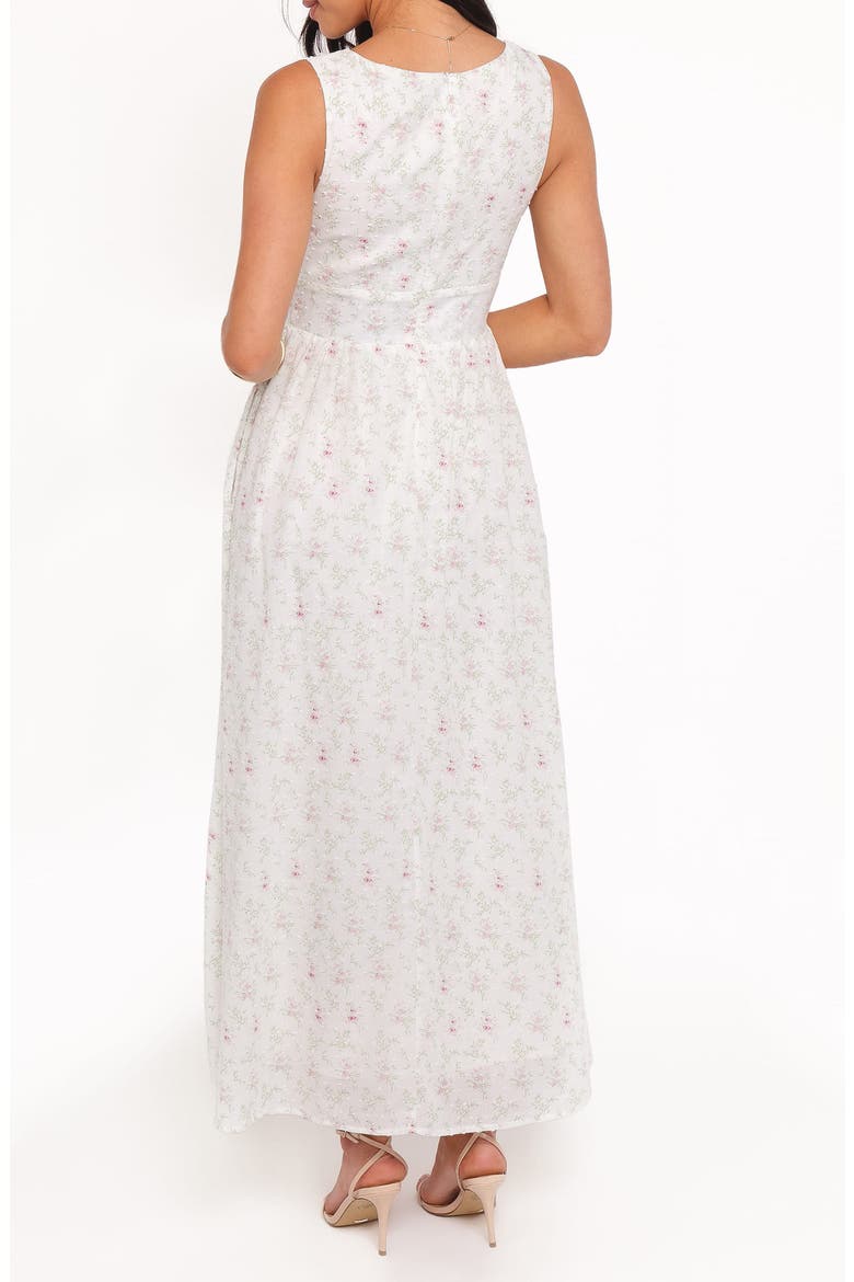 Kimlee Floral Print Swiss Dot Midi Dress, Alternate, color, GARDEN DITSY