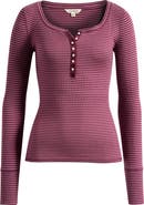 Lucky Brand Lace Trim Henley